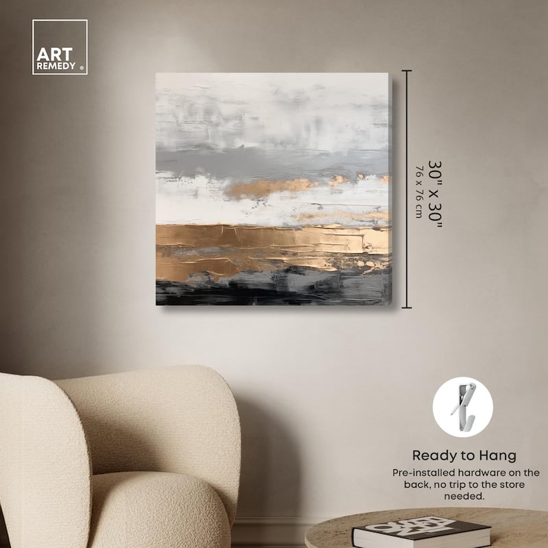 Moonlit Gold II Canvas by Art Remedy, Gallery Wrapped