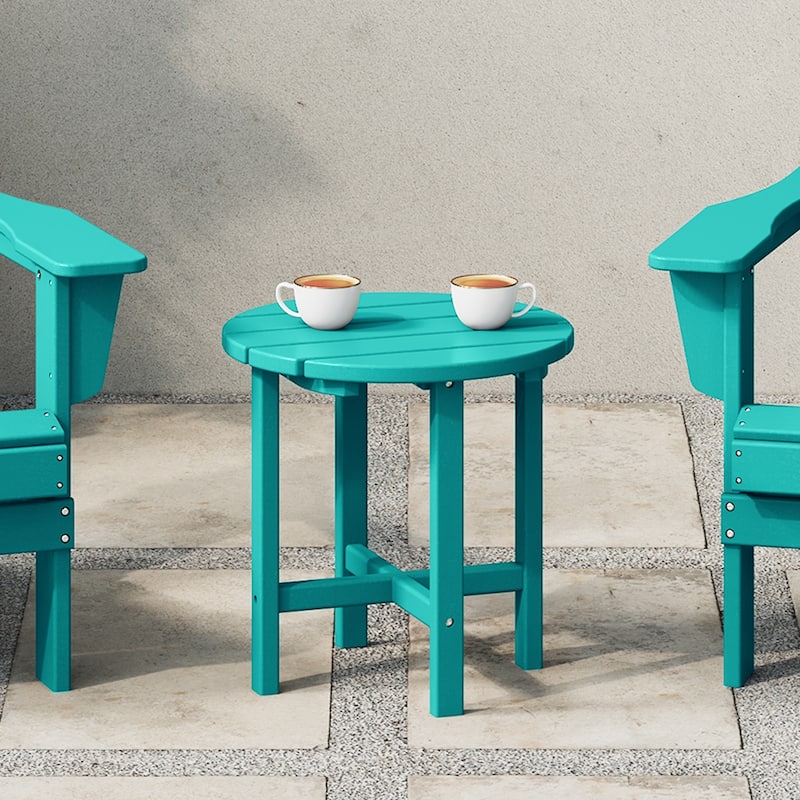 Polytrends Altura Eco-friendly All Weather Round 18" Side Table