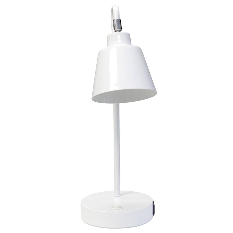Looped Desk Lamp with Adjustable Shade - 16" - White