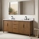 preview thumbnail 22 of 72, Vanity Art Lucerne Freestanding Bathroom Vanity with Stone Top, Hidden Power Station, Hair Dryer Holder, USB Charging Shelf