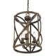 preview thumbnail 4 of 7, Golden Lighting Alcott 3-light Pendant in Antique Black Iron