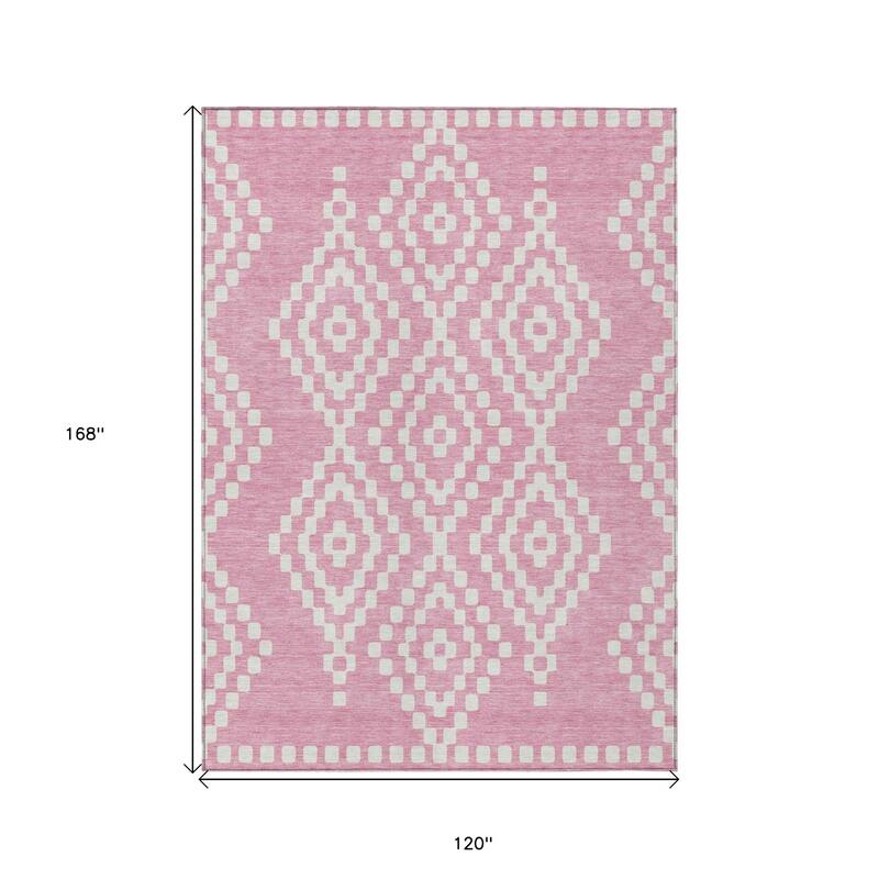 HomeRoots Geometric Transitional Rectangle Outdoor Rug