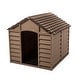 preview thumbnail 1 of 4, Starplast Large Dog House, Mocha Brown