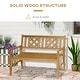 preview thumbnail 6 of 16, Outsunny Outdoor Foldable Garden Bench, 2-Seater Patio Wooden Bench, Loveseat Chair with Backrest and Armrest