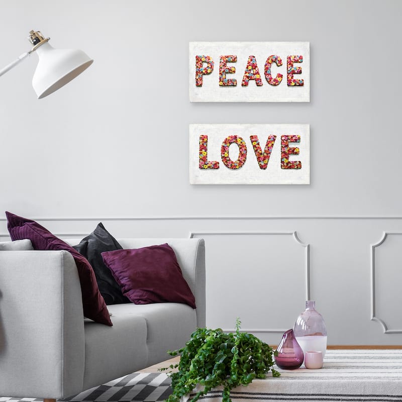 Floral Love, Floral Peace by Jamie MacDowell Canvas Art Prints
