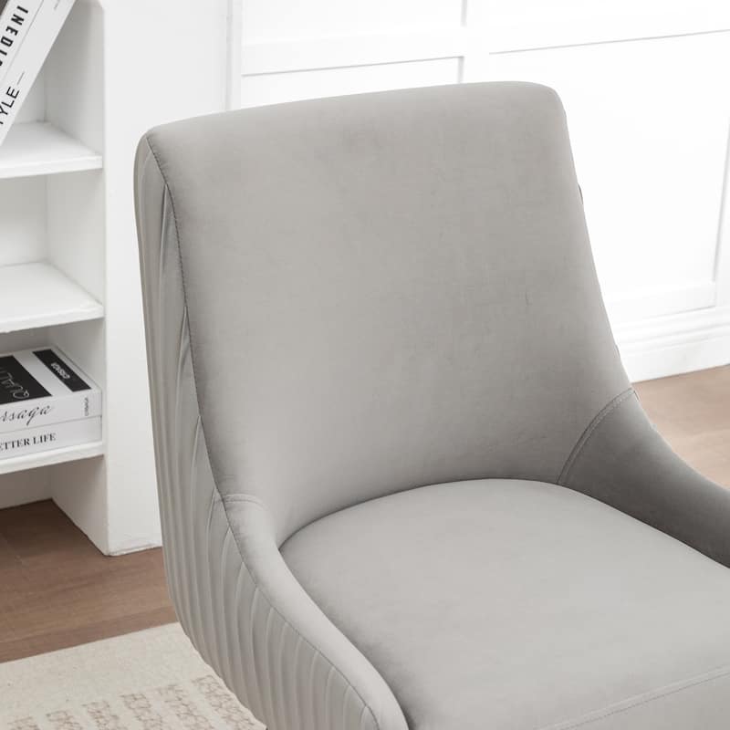 SEYNAR Modern Velvet 360 Degree Swivel Armless Dining chair Set of 6