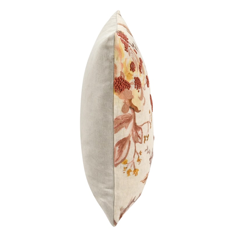 Villa by Classic Home Amra 20" Belgian Linen Throw Pillow