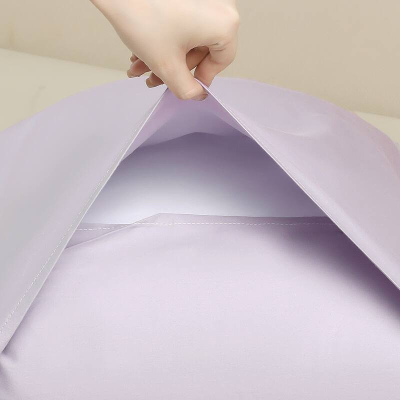 Set of 2 Pillowcase for Hair and Skin Breathable, Floral Pillow Cases - Purple
