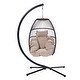 preview thumbnail 5 of 7, Outdoor Patio Wicker Folding Hanging Chair