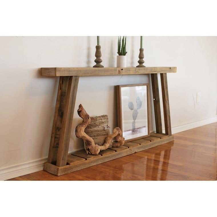 60" Natural A-Frame Console Table