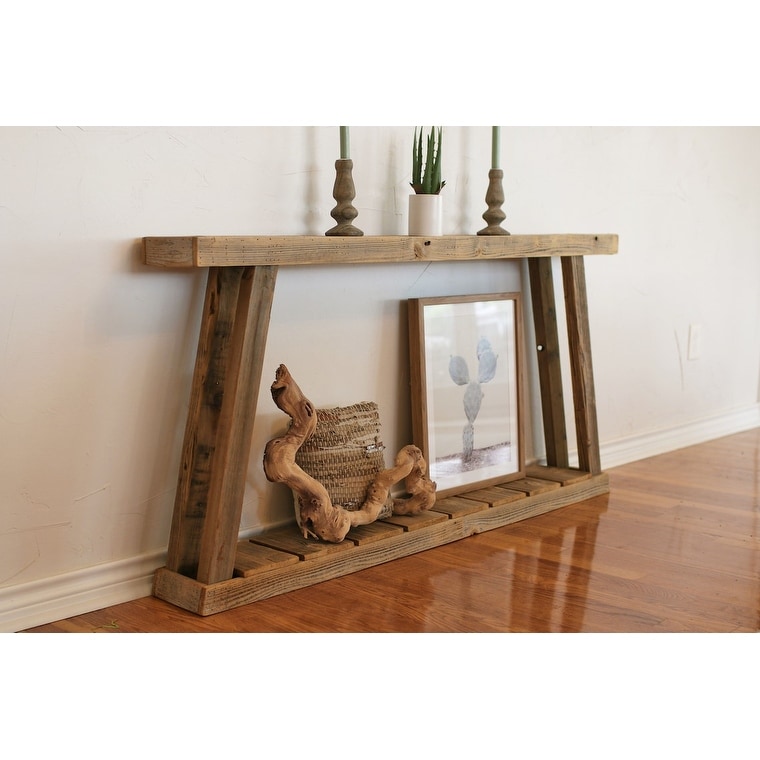 60" Natural A-Frame Console Table