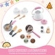 preview thumbnail 6 of 6, Corner Wooden Play Kitchen with Lights and Sound Features - 41" x 12" x 37"