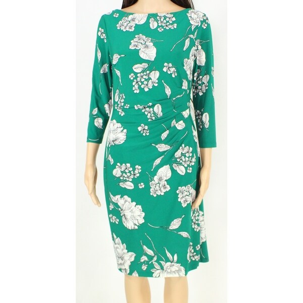 ralph lauren green floral dress