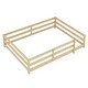 preview thumbnail 5 of 10, Natural Floor Bed with Fence,Wood Kids Bed,Full Size