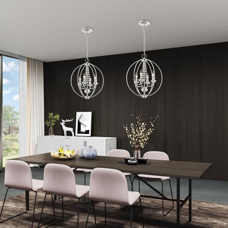 Livex Lighting 4-light Chandelier, 40914-05 - 15" DIA 17" H