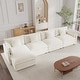 preview thumbnail 12 of 162, Cloud Chenille Upholstered Modular Sectional Sofa with DIY Combination Design White 4-Seater Sofa+Ottomans