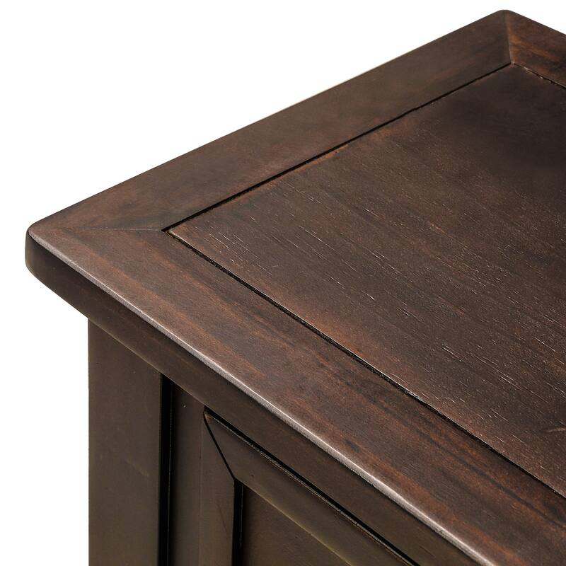 Console Table Sofa Table with Two Storage Drawers and Bottom Shelf for Living Room, Entryway