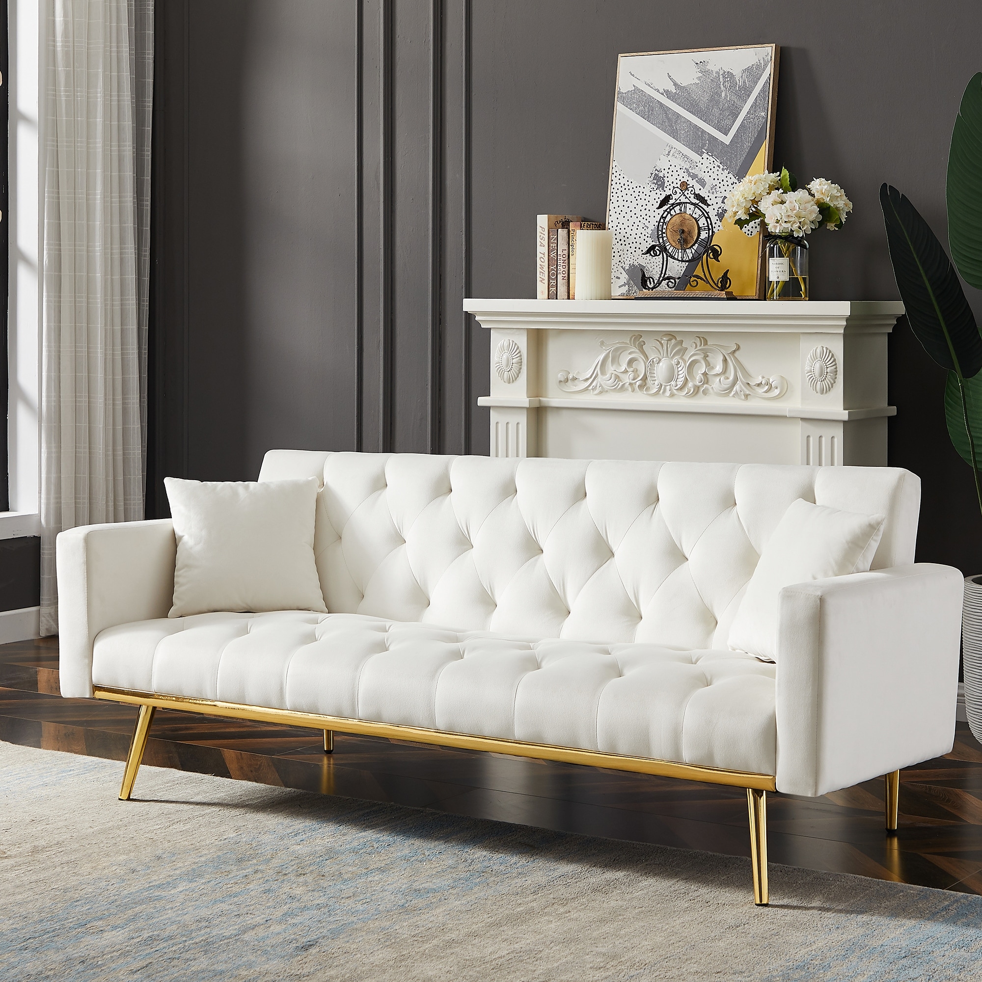 Couch folds into shop bed