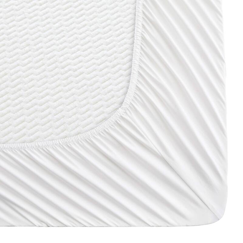 The Beyond Bed™ Cooling Waterproof Quilted Mattress Pad with Elastic Deep Pocket - White