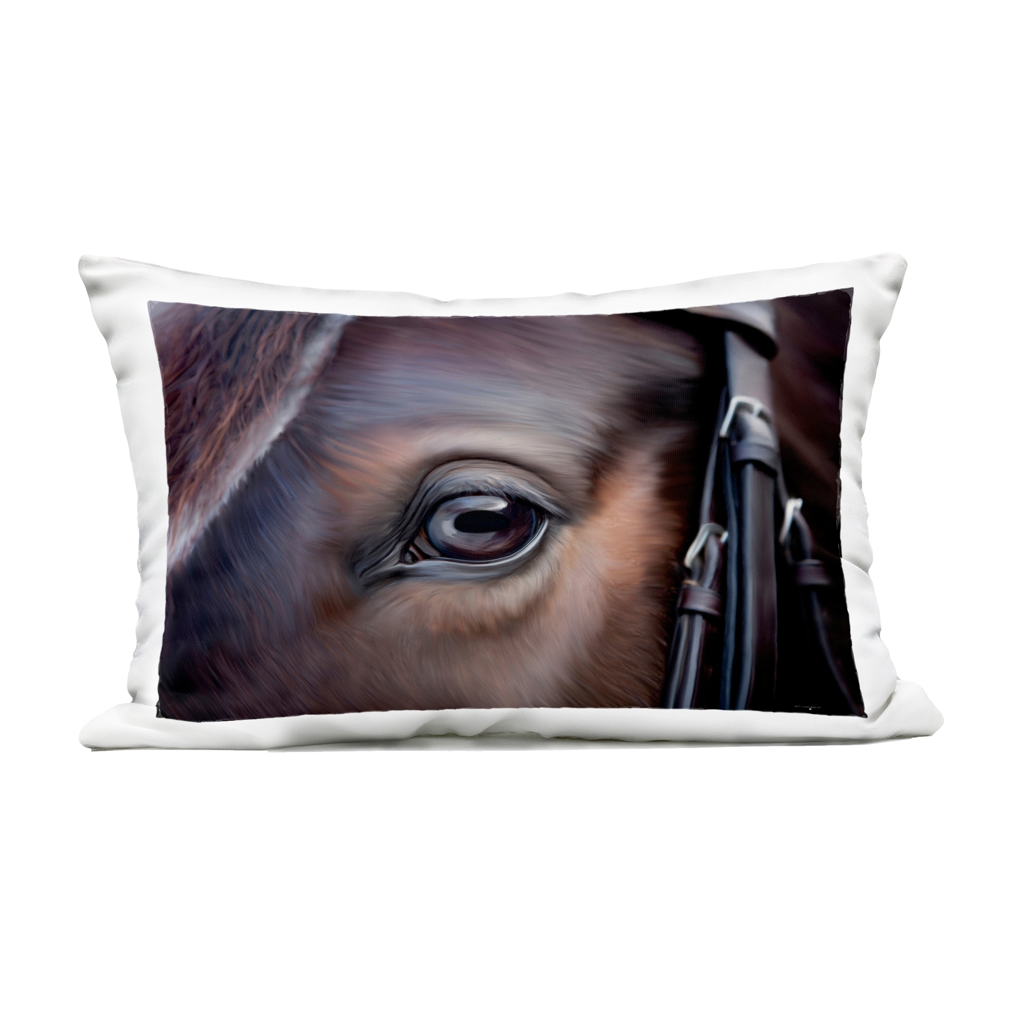 Stupell Equine Gaze Close Up Decorative Printed Outdoor Throw Pillow Design by Seven Trees Design