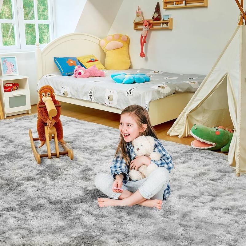 4X6 Fluffy Shag Area Rugs, Super Soft Rugs for Living Room