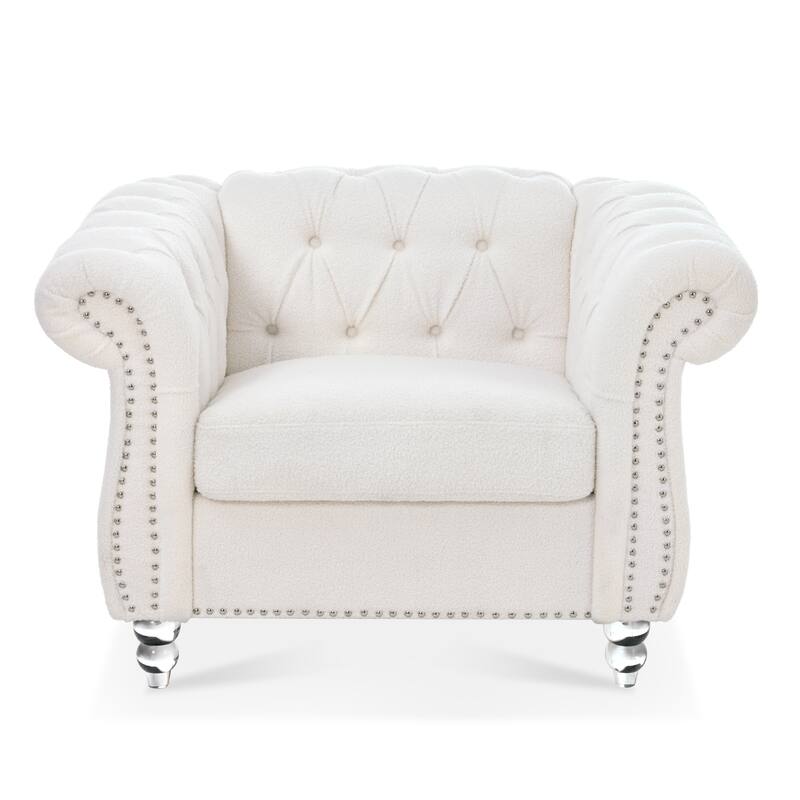 1 Seater round arm Sofa For Living Room.Comply with US TB117 standard