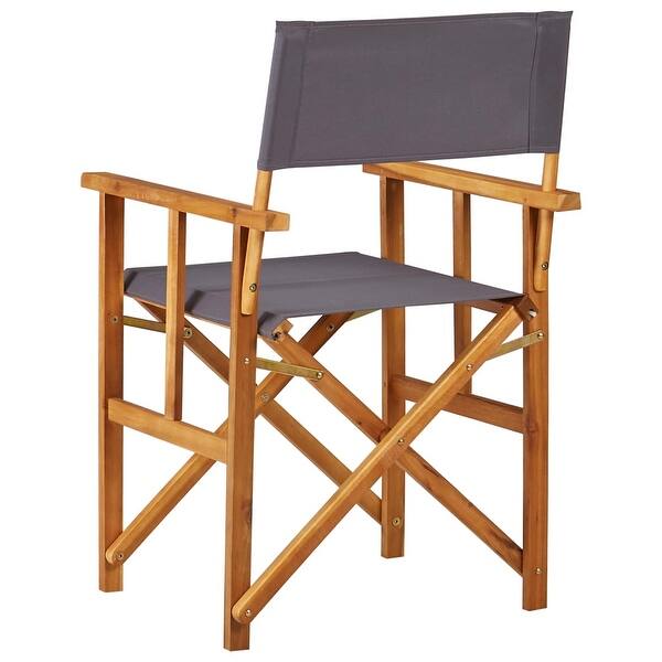 Shop Vidaxl Director S Chairs Solid Acacia Wood Overstock 30617524