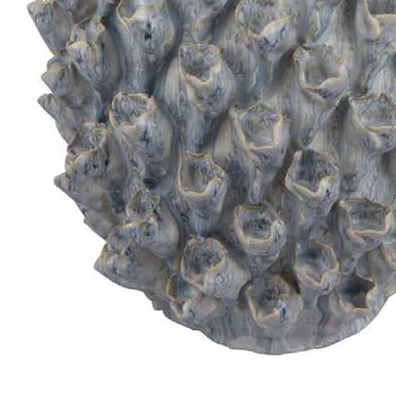 Kabo Decorative Vase, Textured Body, 20 Inch Classic Gray Ceramic