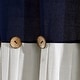 preview thumbnail 98 of 152, Lush Decor Linen Button Single Panel Window Curtain 84"L x 40"W - Navy/Off-White