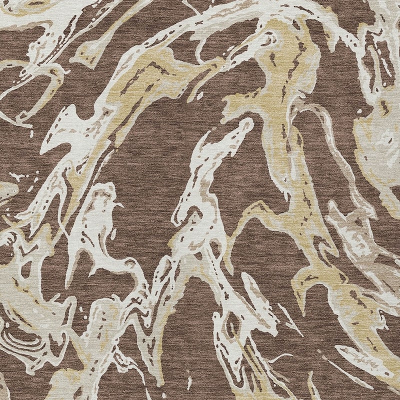 HomeRoots Abstract Transitional Rectangle Outdoor Rug