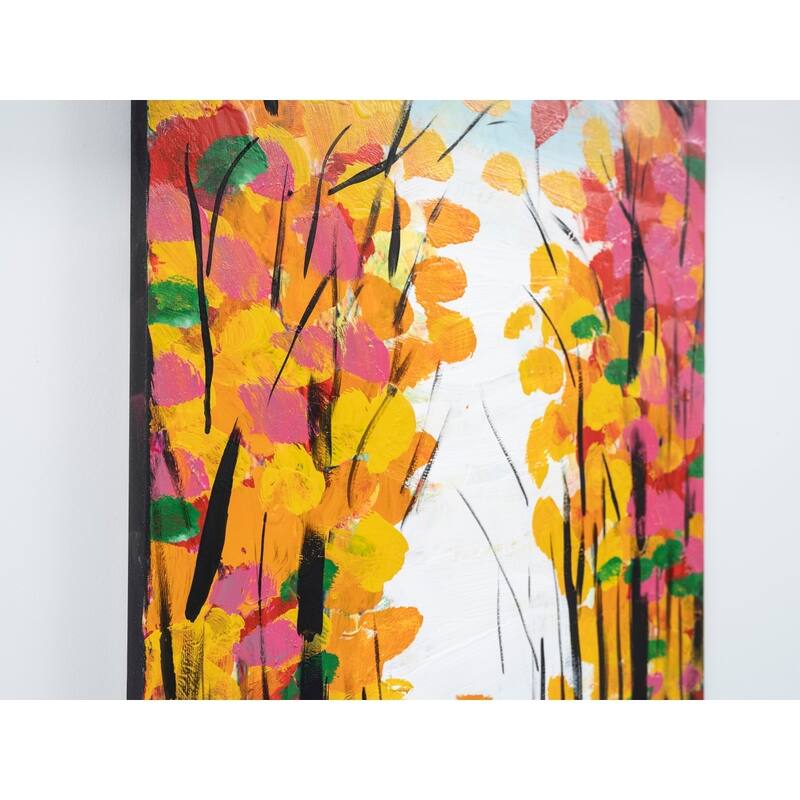 Wandela Wall Canvas Paintings 47'' x 19'' - Orange