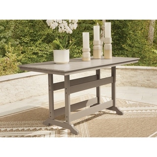 Signature Design by Ashley Sandy Dune Brown Outdoor Counter Height Dining Table - 72" W x 38" D x 37" H
