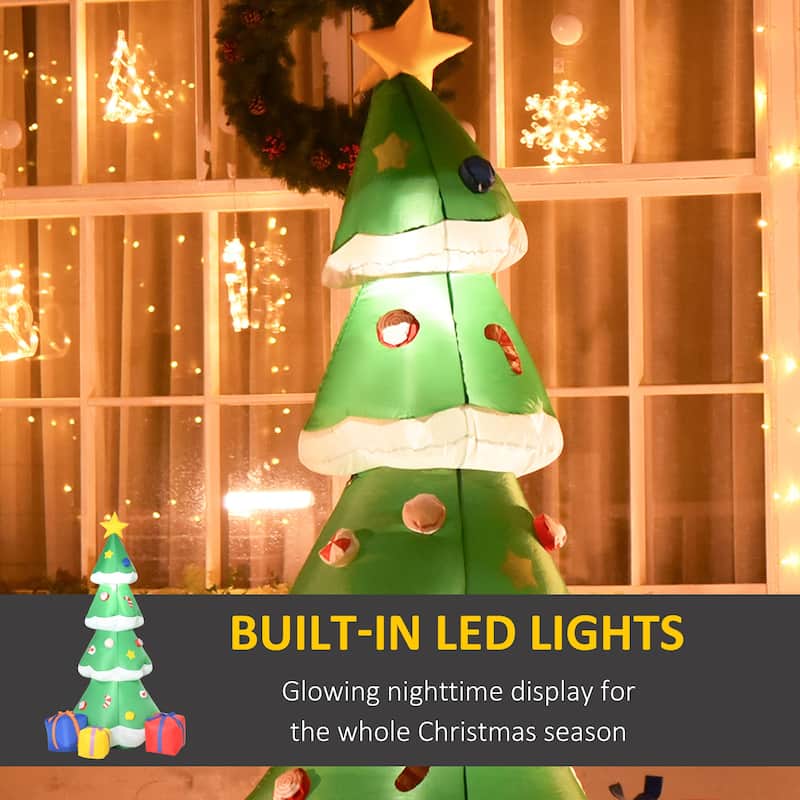 HOMCOM 6 ft. Inflatable Christmas Tree with Presents, Outdoor Christmas Decoration