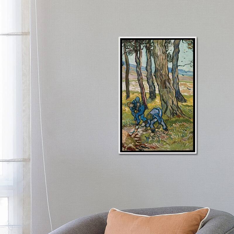 iCanvas "The Diggers, 1889" by Vincent van Gogh Framed Canvas Print