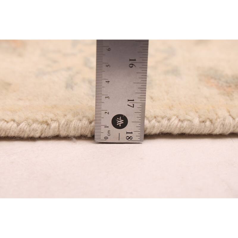 ECARPETGALLERY Hand-knotted Royal Oushak Ivory Wool Rug - 2'7 x 9'11