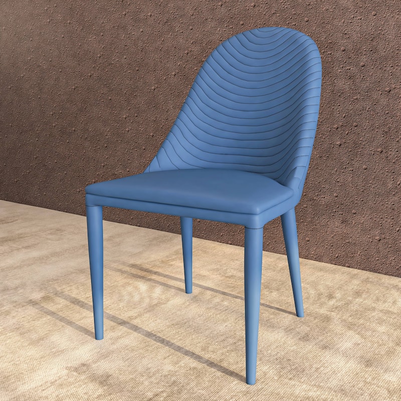 Seville Dining Chair Upholstered in Leather with Iron Legs Set of 4