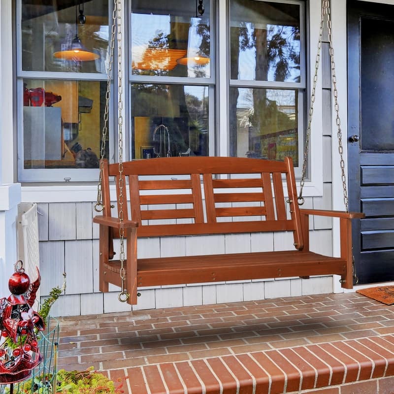 2-person Solid Wood Porch Swing