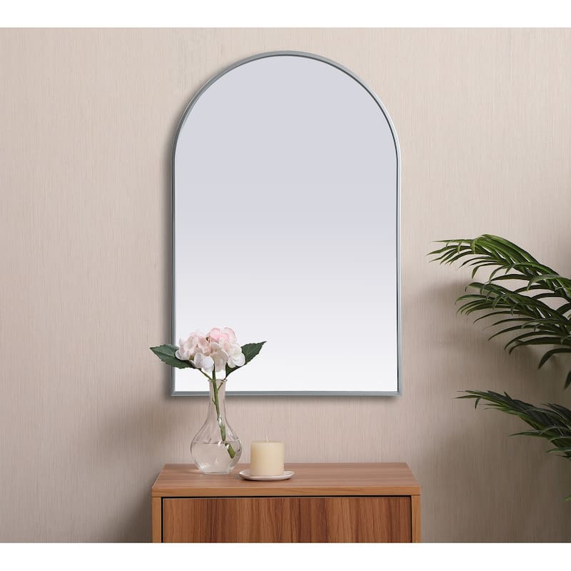 Indigo Home Metal Frame Arch Mirror 24x36 Inch