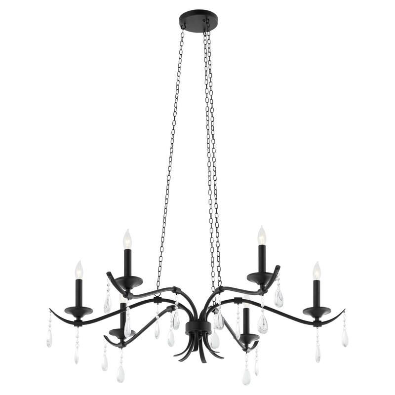 Quorum International 603-6 Lorelei 6 Light 36" Wide Crystal Candle