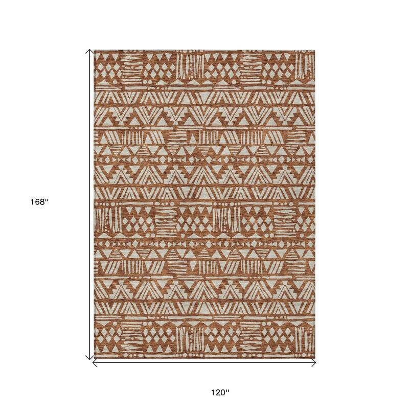 HomeRoots Southwestern Transitional Rectangle Outdoor Rug