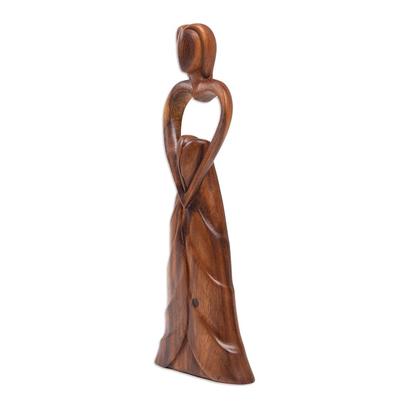 Novica Handmade Mother Of Mine Wood Statuette
