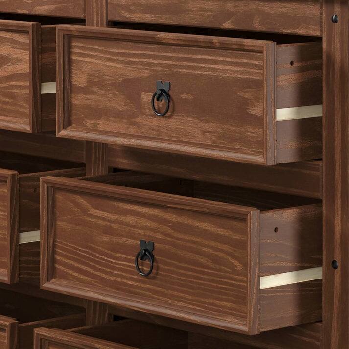 Wood Dresser 3+3 Drawers Chest Corona Collection | Furniture Dash