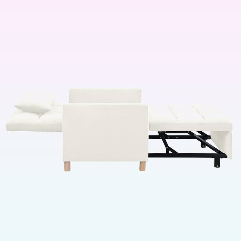 Modern Convertible Sleeper Sofa Chair Bed with Pillow