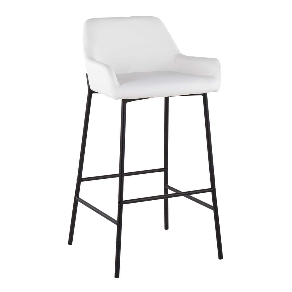 Carbon Loft Galotti Black Fixed-Height Upholstered Bar Stool - Set of 2
