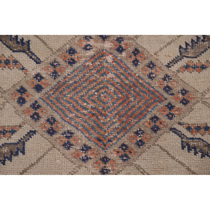 Hand Knotted Oriental 100% Wool Carpet Traditional Tribal Beige & Ivories Sirjan Area Rug - 6' 4'' X 4' 10''