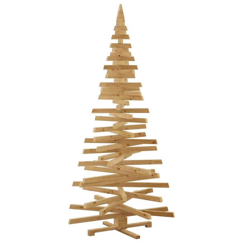 vidaXL Christmas Trees with Stand Natural/Brown Solid pine wood