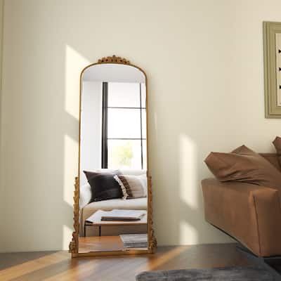Vintage Gold Ornate Full Length Floor Mirror Baroque Decor