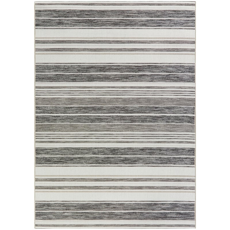 Alexie Coastal Stripes Indoor/ Outdoor Area Rug