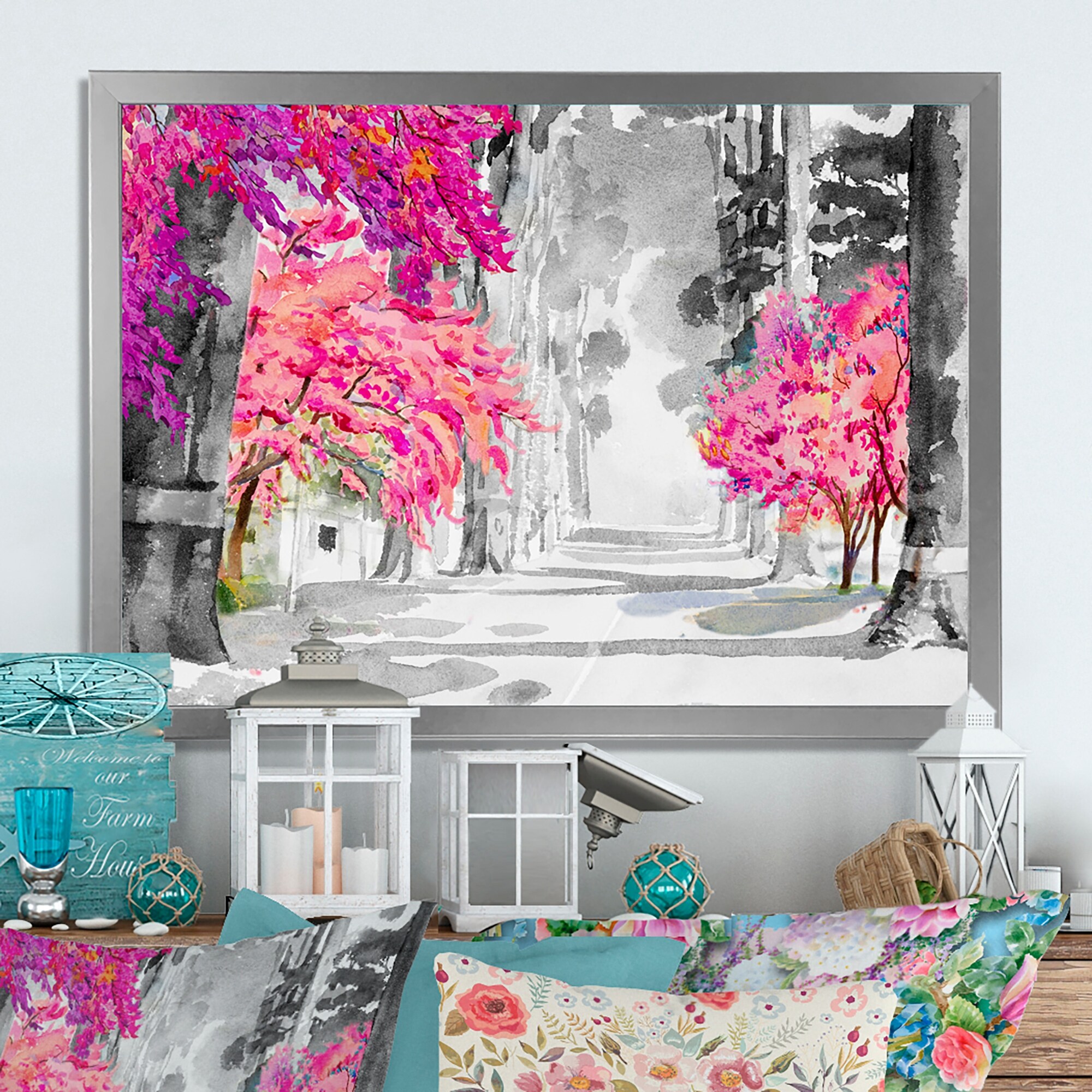 Designart-'Pink-Cherry-Blossom