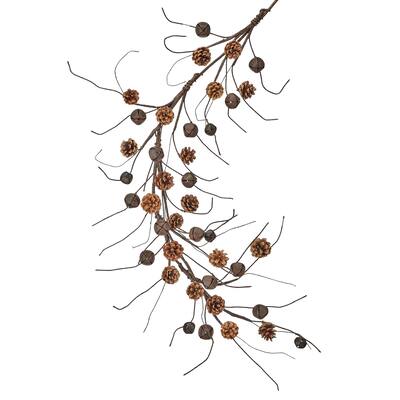 48" Rustic Bell Cone Garland